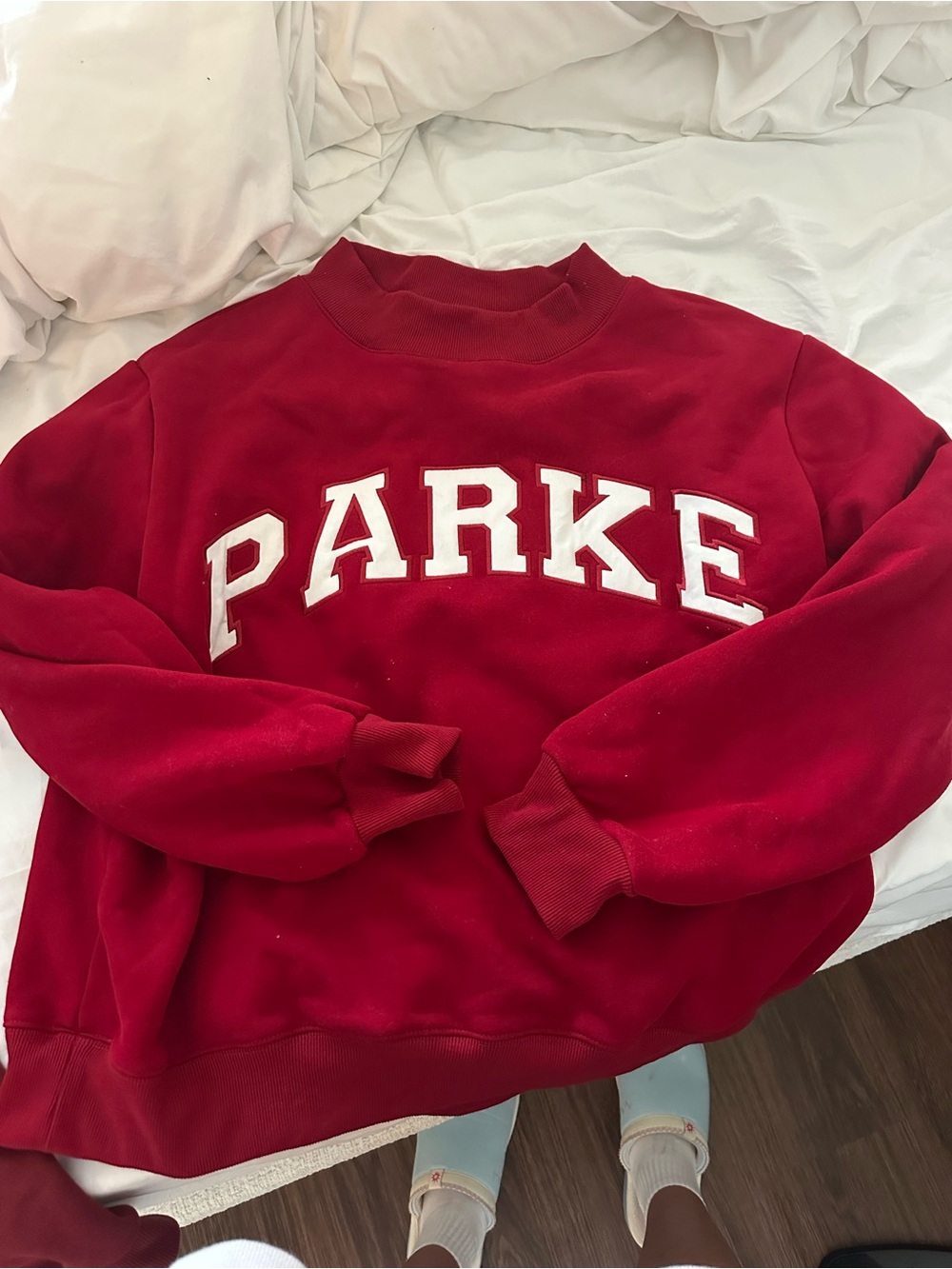 Parke Red mockneck